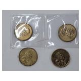 4- $1 US Coins