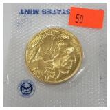 2008 $50 American Buffalo .9999 Fine Gold Coin