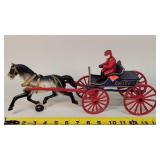 Cast Iron Horse Drawn Fire Chief Wagon