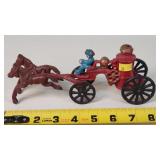 Cast Iron Fire Wagon - 8" Long