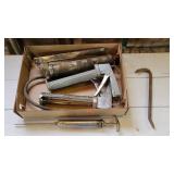 Grease Gun, Caulk Guns, & Pry Bar