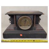 Vintage Mantle Clock- 17"w - Needs wrk