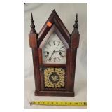 Vintage Waterbury Windup Clock 10x19