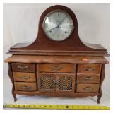 Waterbury Mantle Clock & Jewelry Cabinet