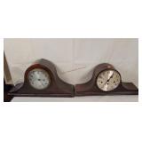 2- Windup Mantle Clocks  - Elgin & USA