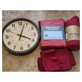 Seth Thomas Wall Clock, & Full Sheet Sets