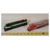 2- HO Scale Train Engines - Missing hitches