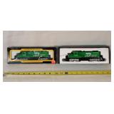 2- HO Scale Burlington Train Engines