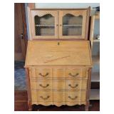 Vintage Ash Desk / Storage Cabinet - 61x38w