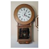 Limited Beford Oak Wall Clock - 17x34