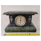 Vintage Waterbury Windup Mantle Clock 16"w