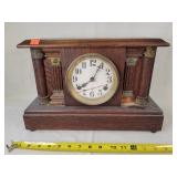 Vintage Windup Mantle Clock - 16"w