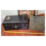 Antique Sporting Good Box & 31"w Chest