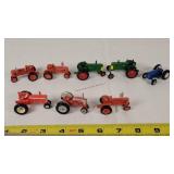 8- 1/64 Oliver, Ford, Case, & AC Tractors