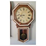 Vintage Windup Wall Clock - 18x30