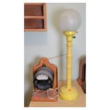Vintage Watt Meter & Vintage 24" Lamp