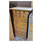 Vintage 9 Drawer Cabinet 19"w
