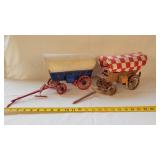 2- Wooden Covered Wagons