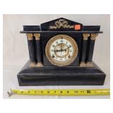 Solid Iron Ansonia Mantle Clock - Chipped