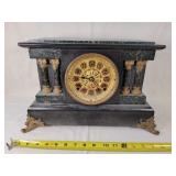 Vintage Seth Thomas Windup Mantle Clock - 17"w