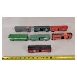7- HO Scale Train Box Cars