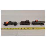 HO Military Locomotive & 2- Cars