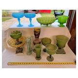 Green Silk, Blue, & Other Vases, Bowls, & More