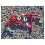 2- New 9200lb Ratchet Chain Binders 3/8 - 1/2