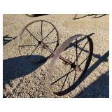 Steel Wheels on Axle - 30"dia