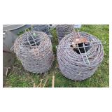 2- Near Full Rolls of Barb Wire