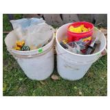 2 Buckets of Fencing Insulators