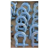 7- New 1" Screw Pin Anchor Shackles