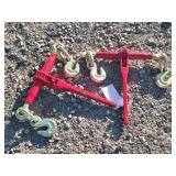 2- New 9200lb Ratchet Chain Binders 3/8 - 1/2