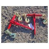 2- New 9200lb Ratchet Chain Binders 3/8 - 1/2
