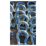 6- New 1 1/8" Screw Pin Anchor Shackles