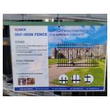 8 New Wrought Iron Fence Sections