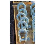 6- New 7/8" Screw Pin Anchor Shackles