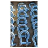 6- New 1" Screw Pin Anchor Shackles