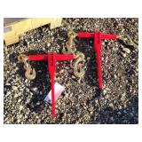 2- New 5400lb Ratchet Chain Binders 5/16-3/8