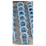7- New 7/8" Screw Pin Anchor Shackles