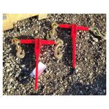 2- New 5400lb Ratchet Chain Binders 5/16-3/8