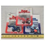 3 - 1/64 Ford & Deutz - Allis Tractors w/ Loaders