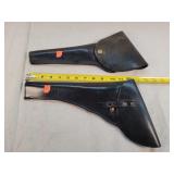 2- Vintage Leather Navy Pistol Holders