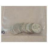 10- Silver Washington Quarters