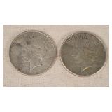 1923 D & 1923 S Peace Silver Dollars