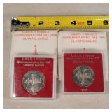 2- 1980 USSR 1 Rouble Olympic Coins