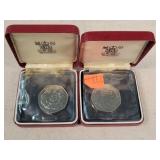 2- 1973 Canadian Half Dollars