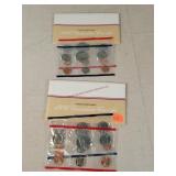 2- 1986 Uncirculated Mint Coin Sets