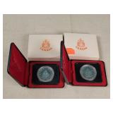 2- Canadian Silver Dollars 1976