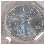 2016 American Eagle Silver Dollar & 1957D Cent